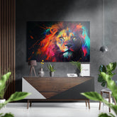 Lion Brushed Aluminum Dibond Wall Art.